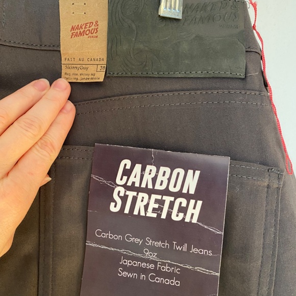 Naked & Famous Denim Slim Fit Jeans - carbon stretch - Picture 3 of 5